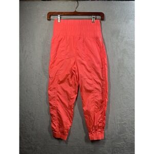 Free People Movement The Way Home Joggers in Papaya Punch Sz S Active Athleisure